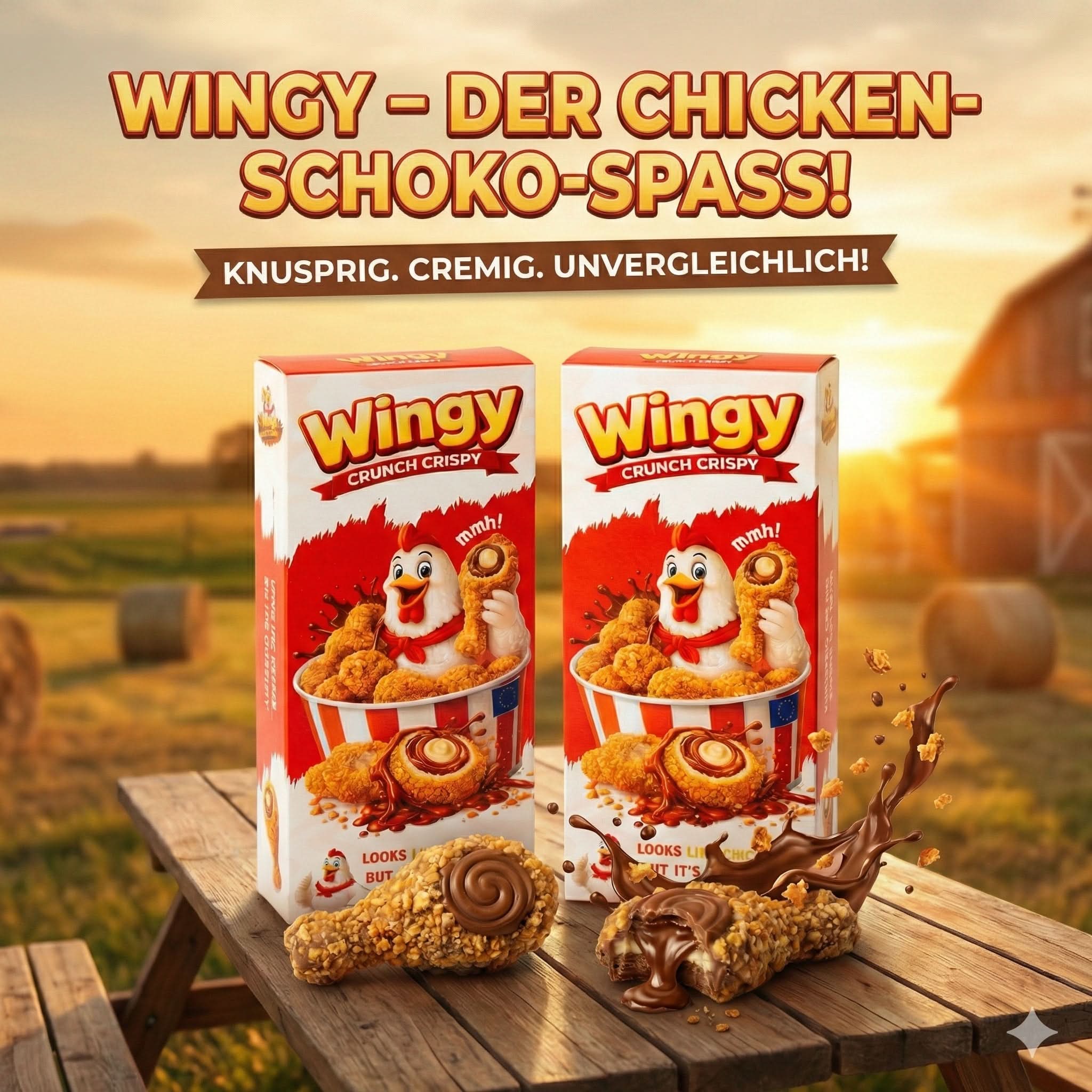 Wingy Crunch Crispy Schokolade 50g – Fun Snack - Image 3